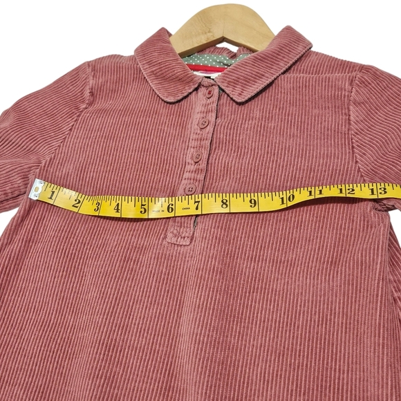 Mini Boden Girl Pink Corduroy Dress Front Pockets Size 7-8 Cotton Easter - Picture 8 of 11